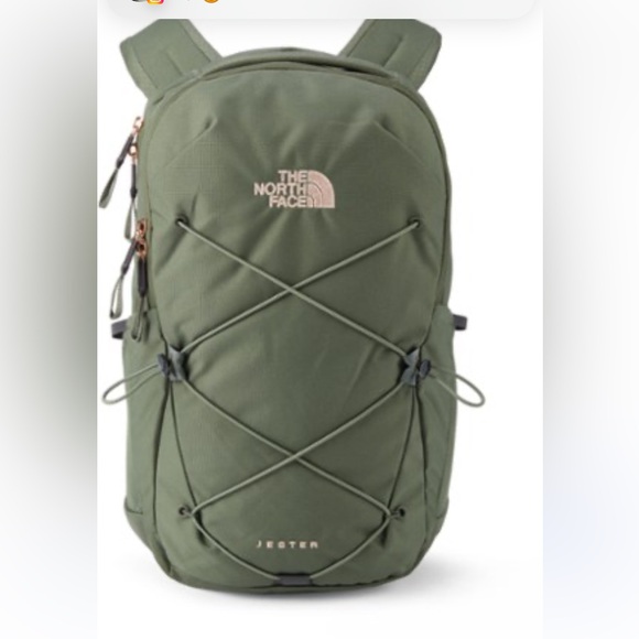 North Face Luxury Olive Green and Gold detailing Women’s Jester Backpack - Picture 1 of 9